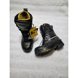 Terra Mens Black Protective Footwear Lace Up Boots Size 7 ASTM F2413-11 To -60°C